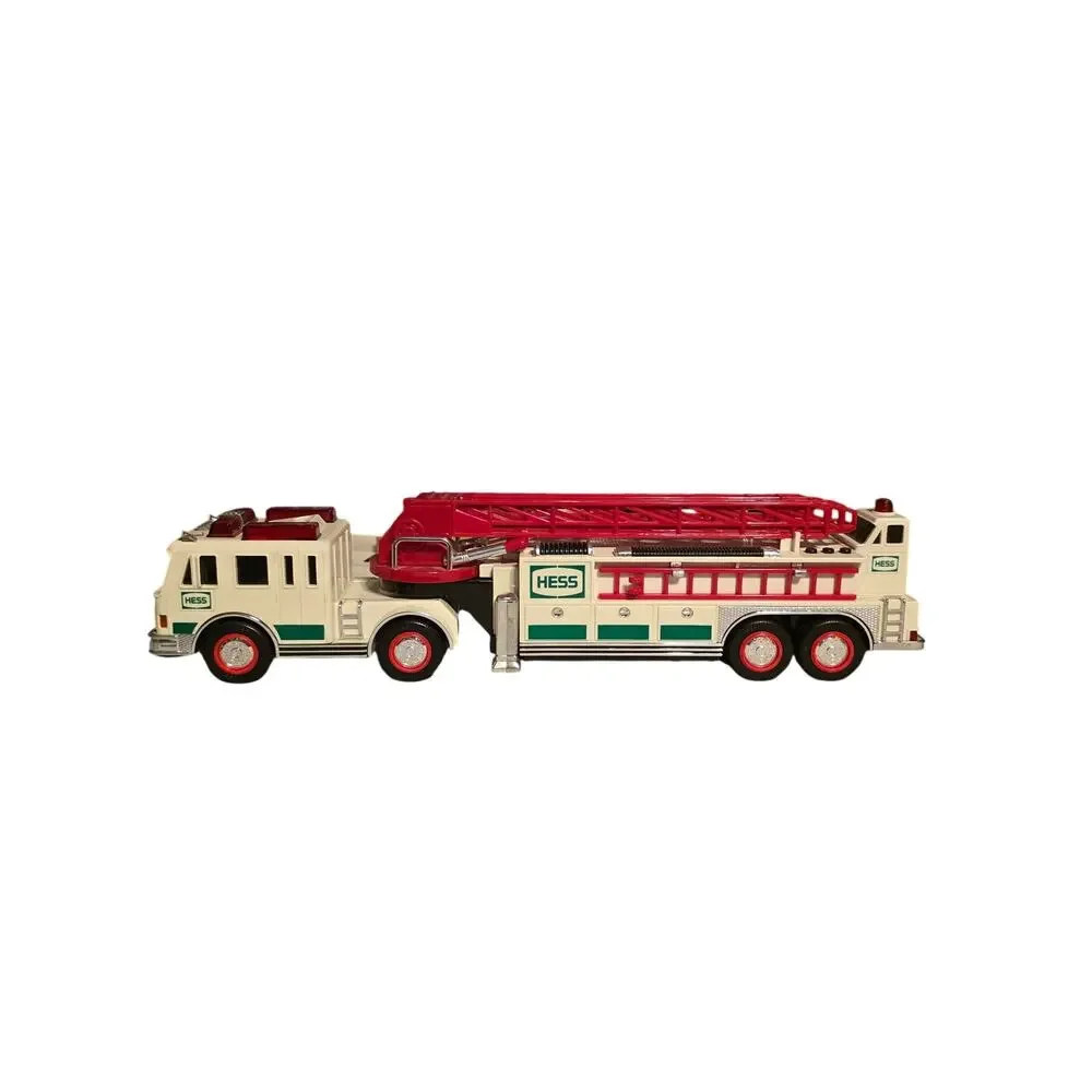 2000 Hess Fire Truck Tiller Ladder Toy Truck With Original Box Untested